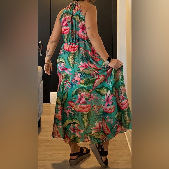 Flygirl - tropical Maxi Dress made in Italy new with tags - Picture 6 of 11